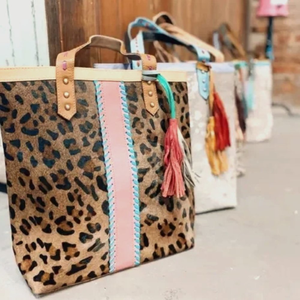 Kenji Leather and Hide Western Style Tote Bag Purse